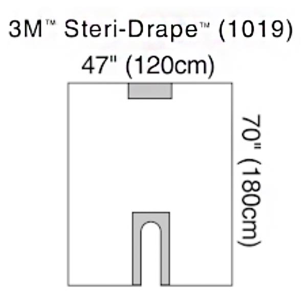 Orthopedic Drape 3M™ Steri-Drape™ Long U-Drape 47 W X 70 L Inch Sterile