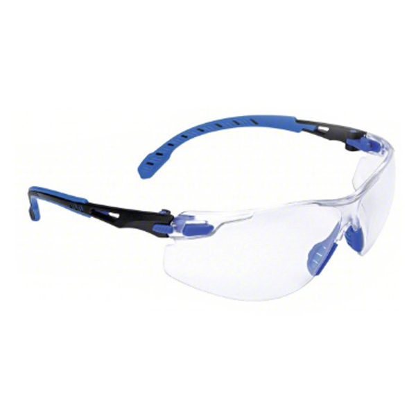 1000-Series Safety Glasses, Scotchgard™ Anti-Fog Lens, Black/Blue Frame, Clear Lens, 20/cs