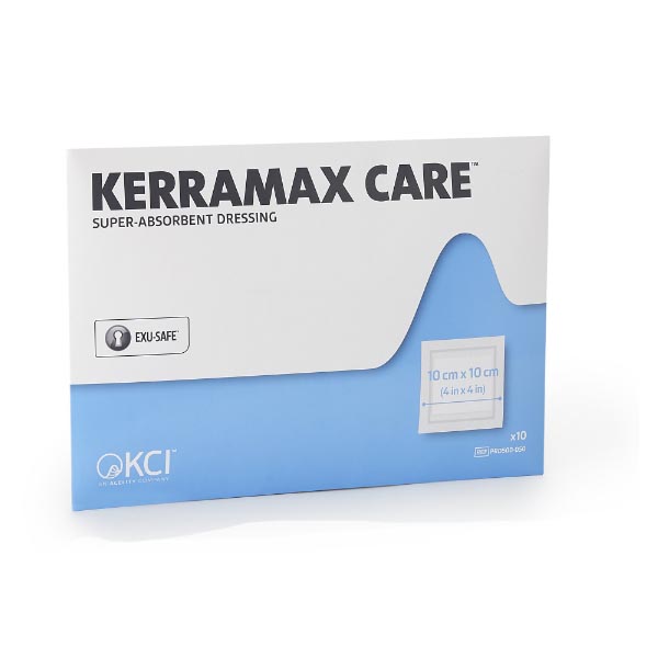 Super Absorbent Dressing KerraMax Care® Nonwovent 4 X 4 Inch Sterile