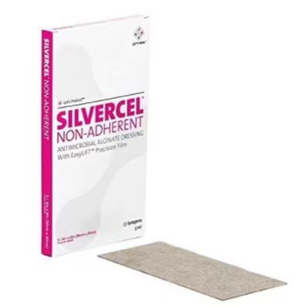 Silver Alginate Dressing Silvercel™ 4 X 8 Inch Rectangle Sterile