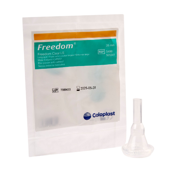 Male External Catheter Freedom Clear® LS Self-Adhesive Seal Silicone Large