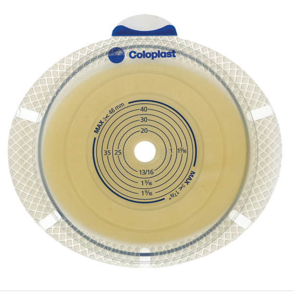 Ostomy Barrier SenSura® Flex Xpro Trim to Fit, Standard Wear Double Layer Adhesive 50 mm Flange Red Code System 3/8 to 1-7/8 Inch Opening