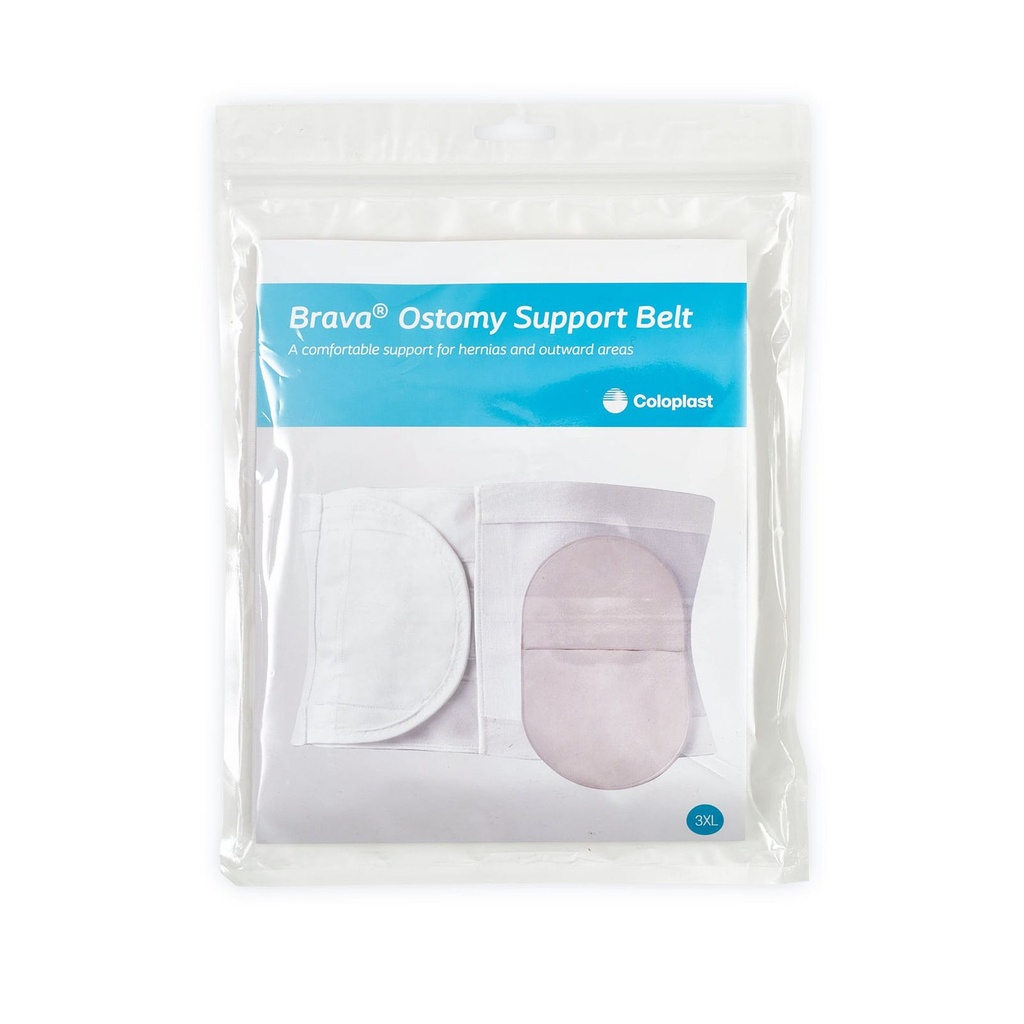 Ostomy Support Belt Brava® 3X-Large, 50 to 58 Inch Waist, White