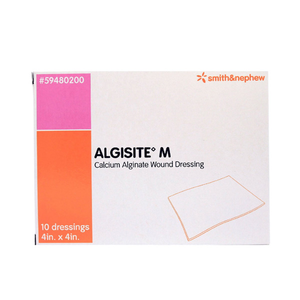 Calcium Alginate Dressing AlgiSite M 4 X 4 Inch Square Calcium Alginate Sterile