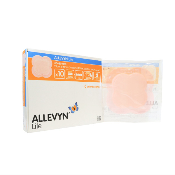 Silicone Foam Dressing Allevyn Life 8-1/4 X 8-1/4 Inch Quadrilobe Silicone Adhesive with Border Sterile