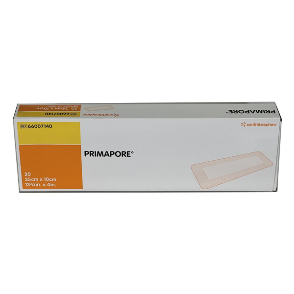 Adhesive Dressing Primapore 4 X 13-3/4 Inch Polyester Rectangle White Sterile