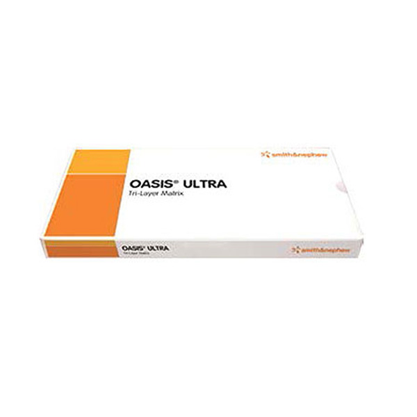 Tri-Layer Wound Matrix Dressing OASIS® Ultra Porcine SIS (Small Intestine Submucosa) 1 X 1.4 Inch