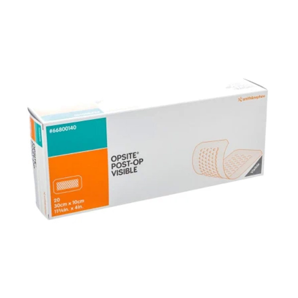 Transparent Dressing with Pad OpSite Post-Op Visible Rectangle 4 X 12 Inch 2 Tab Delivery Without Label Sterile