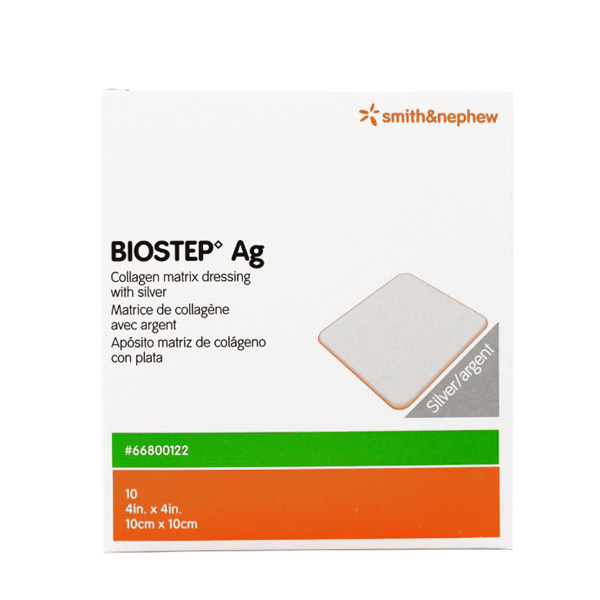 Silver Collagen Dressing Biostep™ Ag 4 X 4 Inch Square Sterile