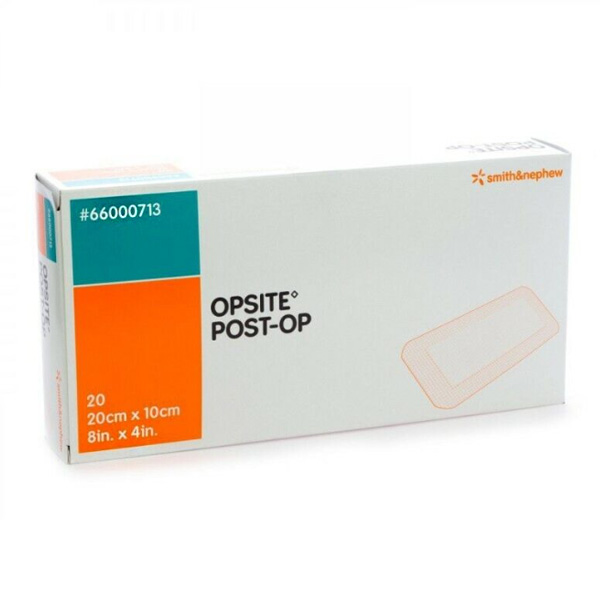 Transparent Film Dressing with Pad OpSite Post Op Rectangle 4 X 8 Inch 3 Tab Delivery Without Label Sterile
