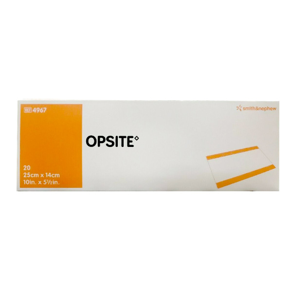 Transparent Film Dressing OpSite Rectangle 5-1/2 X 10 Inch 2 Tab Delivery Without Label Sterile