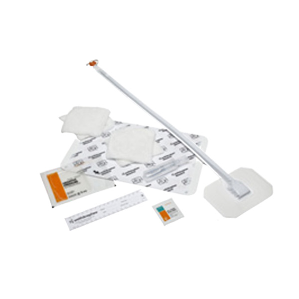 Medium Kit Includes: Soft Port, (2) AMD Gauze 6" x 6.7", Non-Adherent Gauze 3" x 8", Transparent Film 8" x 12", Saline Bullet, Sachet of No-Sting Skin Prep, Wound Ruler, 5 bx/cs