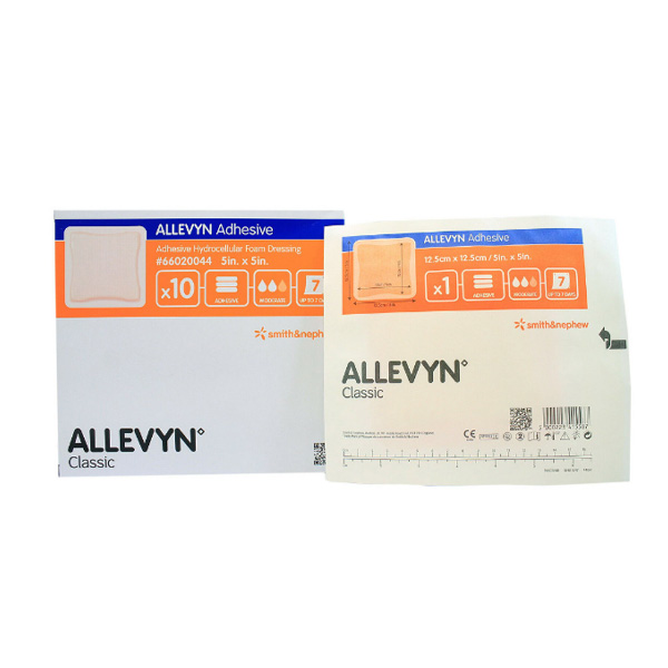 Foam Dressing Allevyn Adhesive 5 X 5 Inch Square Adhesive with Border Sterile