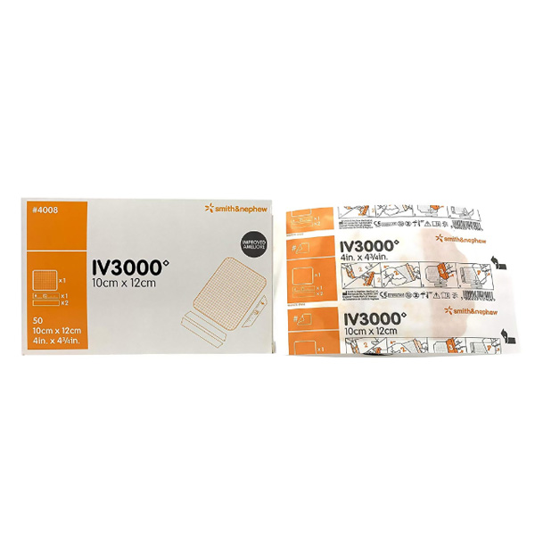 I.V. Dressing IV3000™ REATIC Film 4 X 4-3/8 Inch Sterile