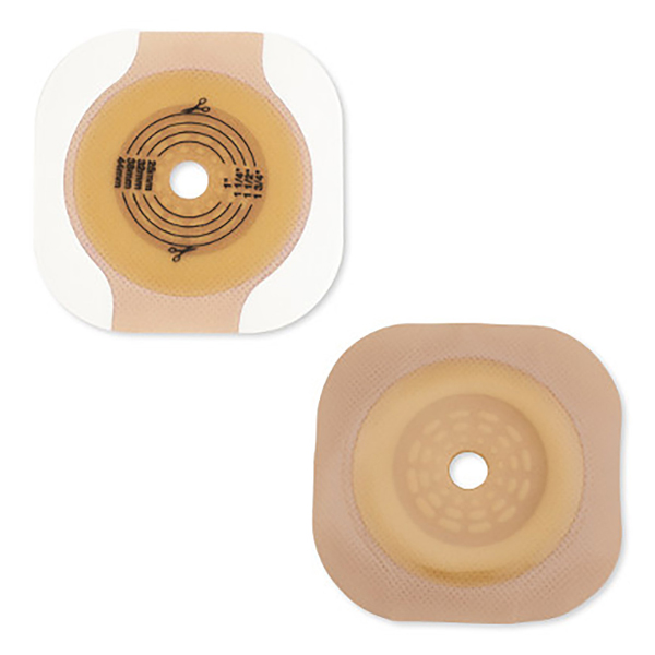 Skin Barrier New Image™ CeraPlus™ Trim to Fit, Extended Wear Adhesive Tape Borders 70 mm Flange Blue Code System Up to 2-1/4 Inch Opening