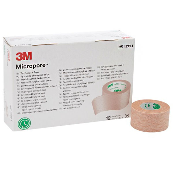 Medical Tape 3M™ Micropore™ Easy Tear Paper 1 Inch X 10 Yard Tan NonSterile