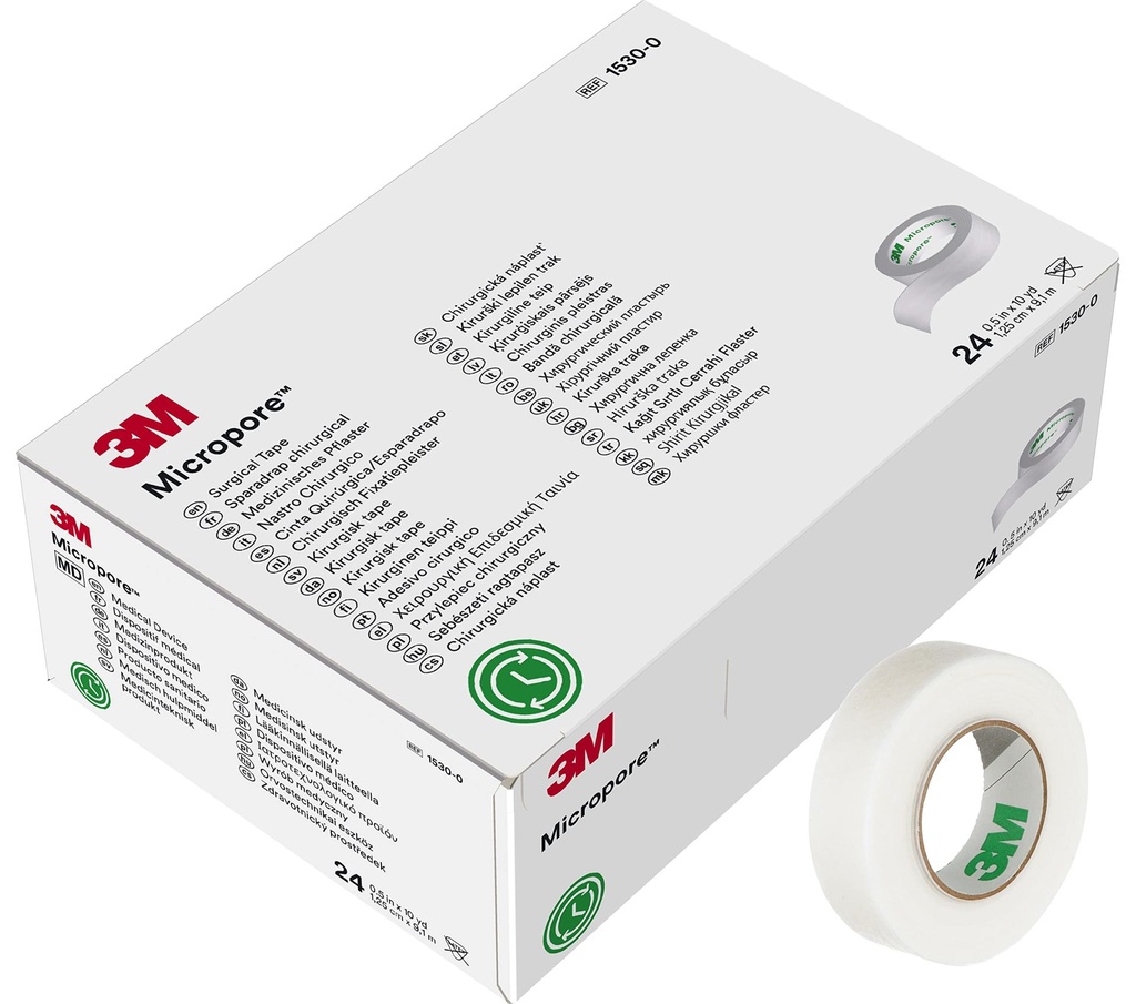 Medical Tape 3M™ Micropore™ Easy Tear Paper 1/2 Inch X 10 Yard White NonSterile