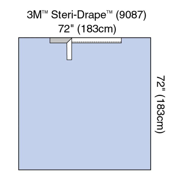 Steri-Drape™ Adhesive Drape Sheet, 72" x 72", Absorbent Impervious Material, 25/bx, 2 bx/cs