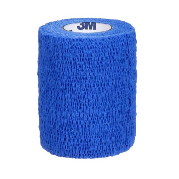 Cohesive Bandage 3M™ Coban™ 3 Inch X 5 Yard Standard Compression Self-adherent Closure Blue NonSterile