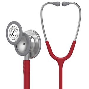 Classic Stethoscope 3M™ Littmann® Classic II™ Burgundy 1-Tube 27 Inch Tube Double-Sided Chestpiece