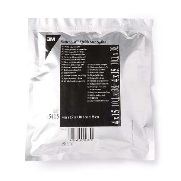 Padded Splint 3M™ Scotchcast™ Quick Step Double Sided Felt 4 X 15 Inch Felt / Fiberglass White