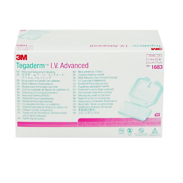 I.V. Specialty Dressing 3M™ Tegaderm™ Adhesive / Film 2-1/2 X 2-3/4 Inch Sterile