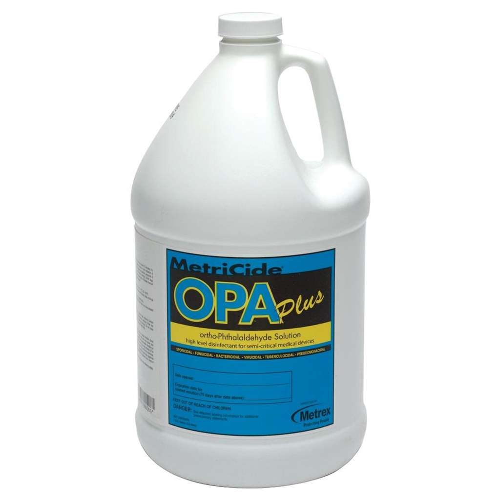 OPA High-Level Disinfectant MetriCide™ OPA Plus RTU Liquid 1 gal. Jug 30 Day Max for Manual Soaking