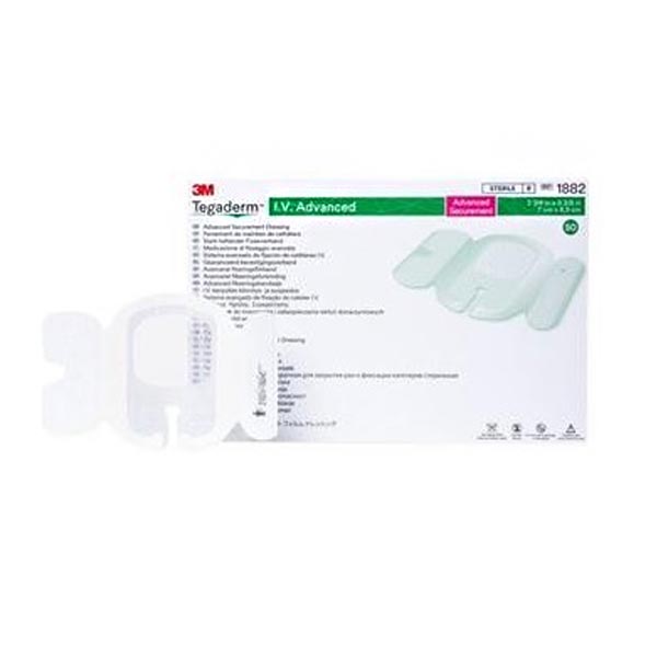 I.V. Specialty Dressing 3M™ Tegaderm™ Adhesive / Film 2-3/4 X 3-3/8 Inch Sterile