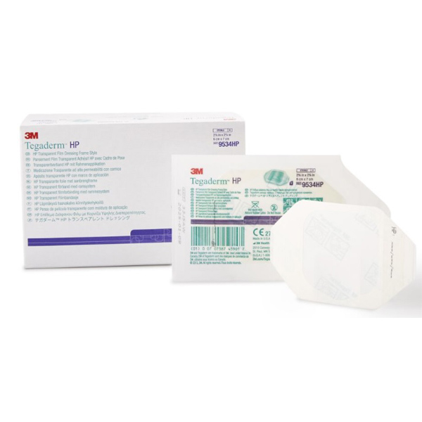Transparent Film Dressing 3M™ Tegaderm™ HP Rectangle 2-3/8 X 2-3/4 Inch Frame Style Delivery With Label Sterile