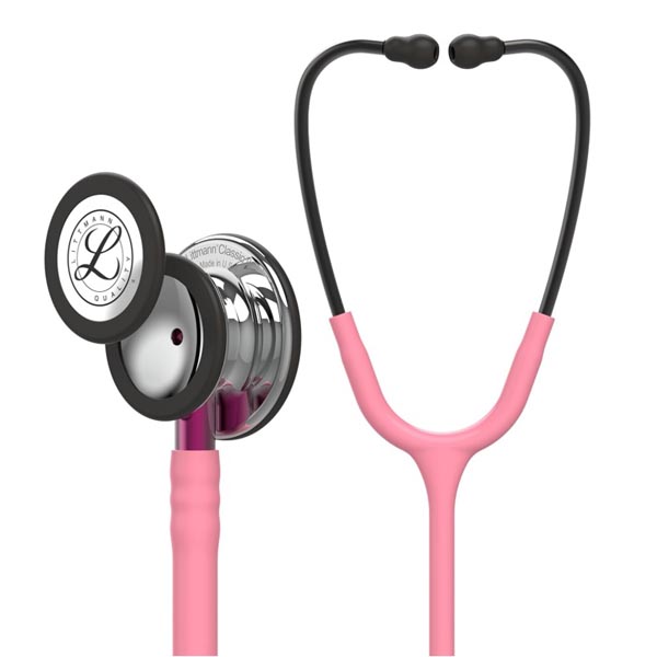 Classic Stethoscope 3M™ Littmann® Pink 1-Tube 27 Inch Tube Double-Sided Chestpiece