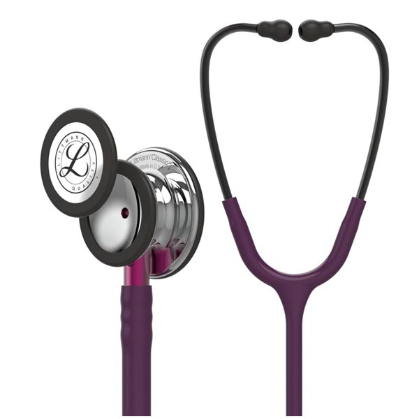 Classic Stethoscope 3M™ Littmann® Burgundy 1-Tube 27 Inch Tube Double-Sided Chestpiece
