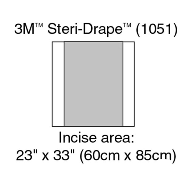 Surgical Drape 3M™ Steri-Drape™ X-Large Incise Drape 23 W X 33 L Inch Sterile