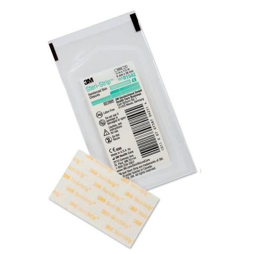 [MMM-R1542] Skin Closure Strip Steri-Strip™ 1/4 X 1-1/2 Inch Nonwoven Material Reinforced Strip White