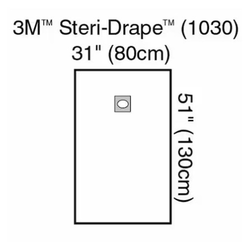 [MMM-1030] EENT Drape 3M™ Steri-Drape™ Aperture Drape 31 W X 51 L Inch Sterile