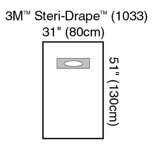 [MMM-1033] EENT Drape 3M™ Steri-Drape™ Medium Aperture Drape 31 W X 51 L Inch Sterile