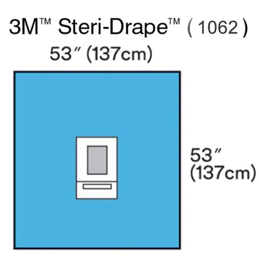 [MMM-1062] EENT Drape 3M™ Steri-Drape™ Ophthalmic Drape with Incise and Pouch 53 W X 53 L Inch Sterile