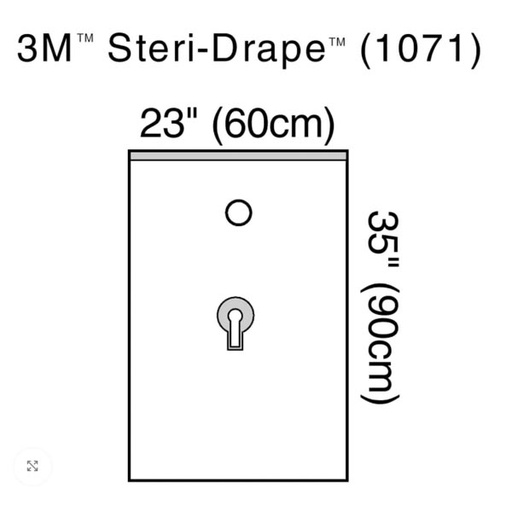 [MMM-1071] Urological Drape 3M™ Steri-Drape™ Urological Drape 23 W X 35 L Inch Sterile