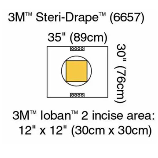 [MMM-6657] Cesarean-Section Pouch with Loban 2 Incise Film, 35" x 30", 10/bx, 4 bx/cs