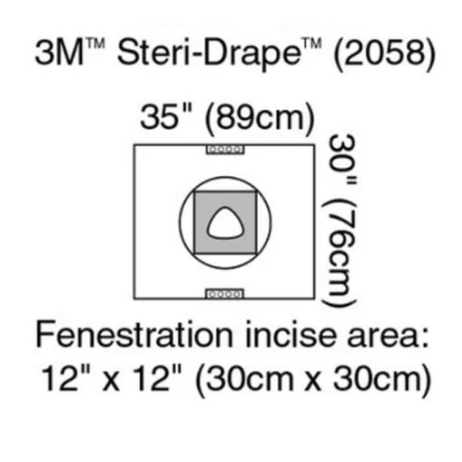 [MMM-2058] Cesarean-Section Aperture Pouch Drape, 35" x 30", 10/bx, 4 bx/cs