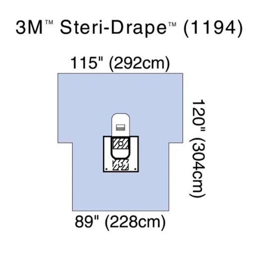 [MMM-1194] Orthopedic Drape 3M™ Steri-Drape™ Arthroscopy Drape with Pouch 89 W X 125 L Inch Sterile