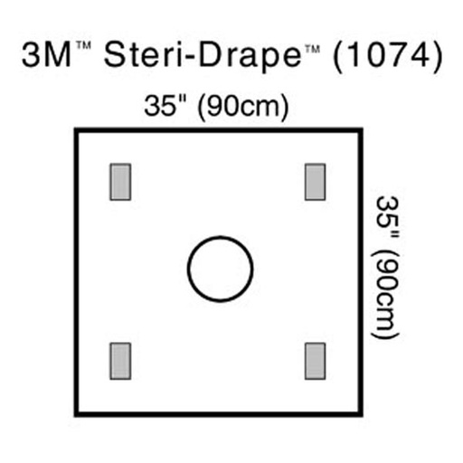 [MMM-1074] Surgical Drape 3M™ Steri-Drape™ Wound Edge Protector 35 W X 35 L Inch Sterile