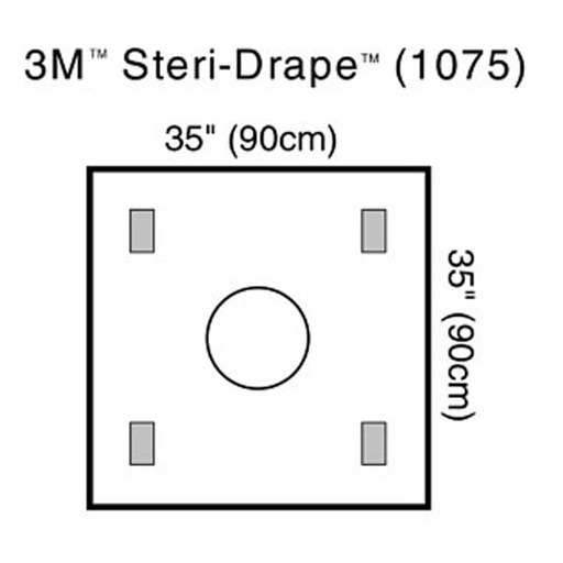 [MMM-1075] Surgical Drape 3M™ Steri-Drape™ Wound Edge Protector 35 W X 35 L Inch Sterile
