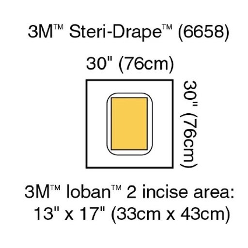 [MMM-6658] Surgical Drape 3M™ Steri-Drape™ Large Pouch with Incise Film 30 W X 30 L Inch Sterile