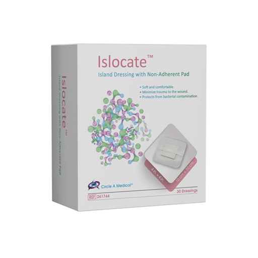 [CIR-261744] Islocate Adhesive Island Dressing, 4" x 4", 30/bx