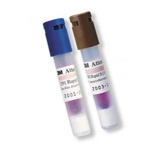 [MMM-1292E] Rapid Readout for Steam 250°F/ 121°C Gravity or 270°F/132°C Vacuum Assisted Sterilizers, 3 Hour Readout, Brown Cap, Sterile, 50/bx, 4 bx/cs  (Not FDA Approved – Life Science Labs Only; Not for Export)