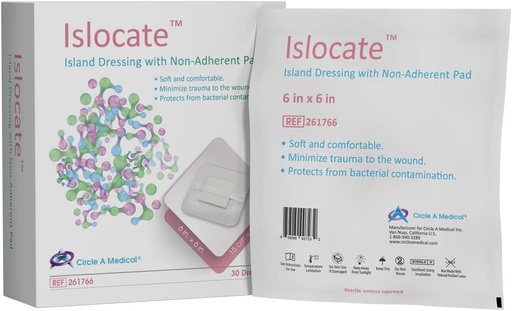 [CIR-261766] Islocate Adhesive Island Dressing,  6" x 6", 30/bx