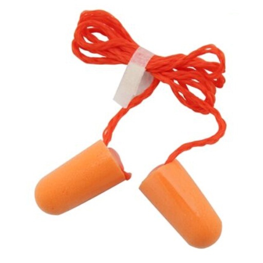 [MMM-1110] Earplug, Foam, Corded, Orange, 100 pr/bx, 5 bx/cs