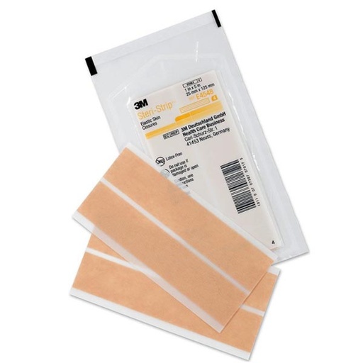 [MMM-E4548] Skin Closure Strip Steri-Strip™ Elastic 1 X 5 Inch Nonwoven Material Flexible Strip Tan