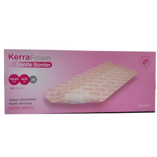 [MMM-CWL1134] Kerrafoam Gentle Border, 4 X 12in (10 X 30cm), 5/bx