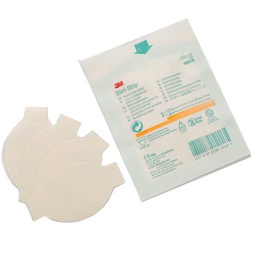[MMM-W8516] Wound Closure System Steri-Strip™ Wound Closure System 1/2 X 1-7/8 Inch Nonwoven Material Reinforced Strip White